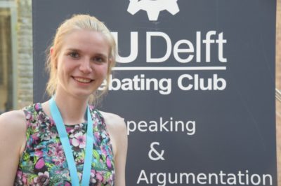 Lana Moss, best Novice Speaker at the Delft Open 2017 - © Helena Hecke